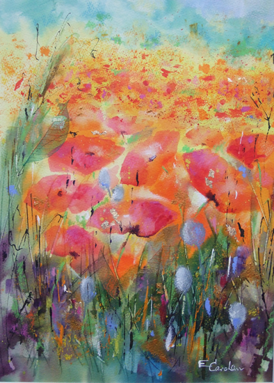 Poppies Painting - Hot Summer - Flowers Art Gallery